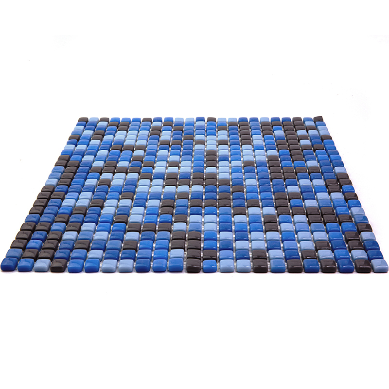 TC-03 Мозаика из стекла Natural Flex синий темный квадрат глянцевый