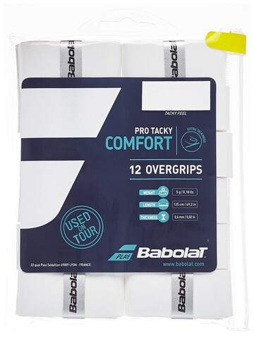 Намотки теннисные Babolat Pro Tacky white 12P