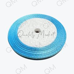 Лента атласная 6 мм 25 ярд (голубая) №187