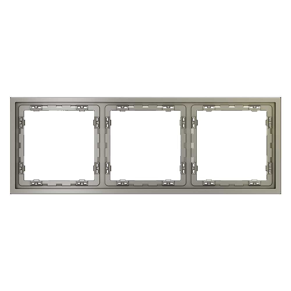 Рамка пластиковая Voltum S70 на 3 поста, (шелк) VLS100304