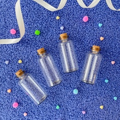 Баночки-бутылочки для хранения с пробкой, прозрачные, 40 мл, набор 4 шт.