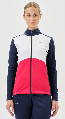 Тренировочная куртка Nordski Advance White/Pink/Blueberry W женская