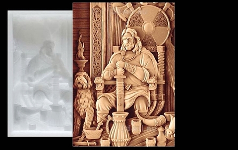 Силиконовый молд Панно Ярл (Картины Ожиганова Славянский мир)