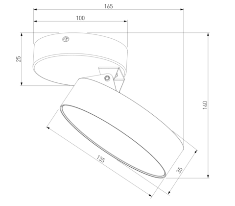 Накладной светодиодный светильник Pila черный 12W 4200К 25135/LED