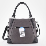 Сумка Саломея 376 мульти итальянский серо-черный