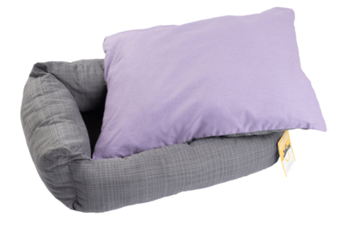 Лежанка СКАЗКА поплин M 58х46х16 лаванда/серый