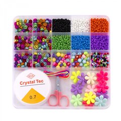 
          Набор для создания украшений-бусины и бисер Alingar, 170х165х18мм,"Shiny", 4вид.бус, бисер, 1х4,5м леска, 1х1м нить, нож,пластик.пенал с европод