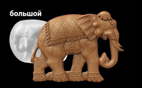 Силиконовый молд № 323 Слон большой правый