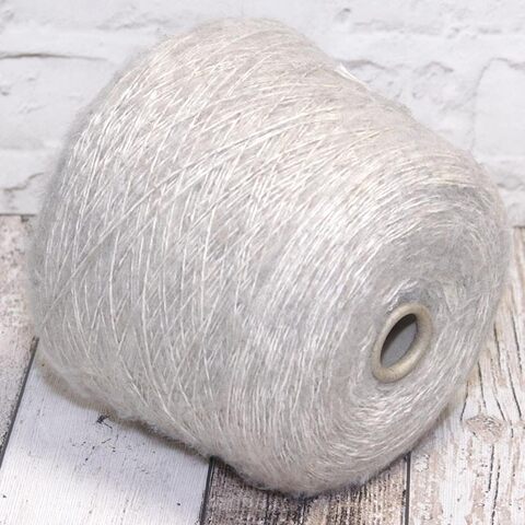 Вспушенная альпака на хлопке LANIFICIO DEL OLIVO HORUS 230 серо-бежевый