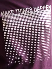 Нарядная футболка с блестящим принтом фольгой  D49.135 (131393)