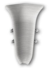 Угол внутренний для плинтуса 55мм "Идеал Классик", 186 Алюминий