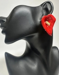 Серьги ЦВЕТОК КАЛЛЫ с эмалью