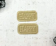 Термоаппликация, р. 2х3,8 см, бежевый