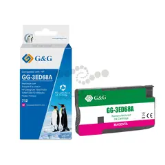 Картридж струйный G&G, аналог HP 3ED68A пурпурный 29ml с чипом