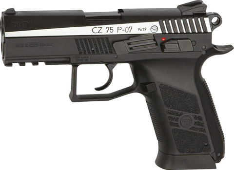 Пистолет пневматический ASG CZ-75 P-07 DUTY  BLOWBACK  металл/серебро (артикул 16533)