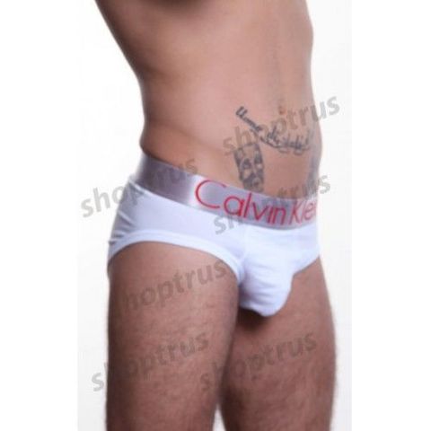 Мужские трусы брифы белые Calvin Klein Brief Steel White