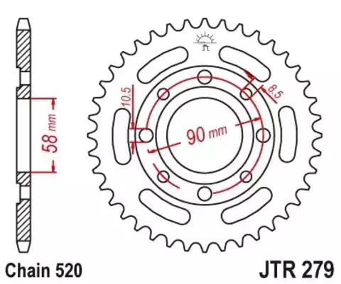 Звезда ведомая JTR279 30