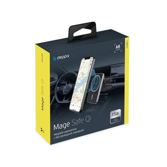 Автомобильный держатель Deppa Mage Safe Qi для iPhone, магнитный ...