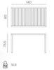 Стол пластиковый обеденный Nardi Cube 140x80, тортора