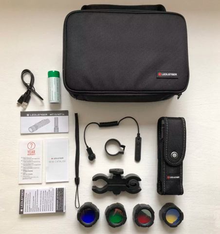 Фонарь ручной Led Lenser MT14 Kit, чёрный, светодиодный, x1 (500924)