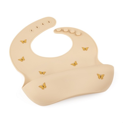 Önlük\PETITE&MARS Silicone bib Sam Sand Butterflies 6m+