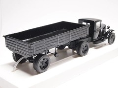 GAZ-AA truck tractor with semitrailer black LOMO-AVM 1:43