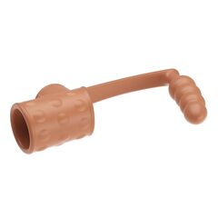 Телесная насадка на пенис и мошонку с анальным стимулятором Rilley - 
