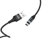 Кабель USB - Lightning 2.4A магнитный Hoco U76 1,2м (120 см) (Черный)