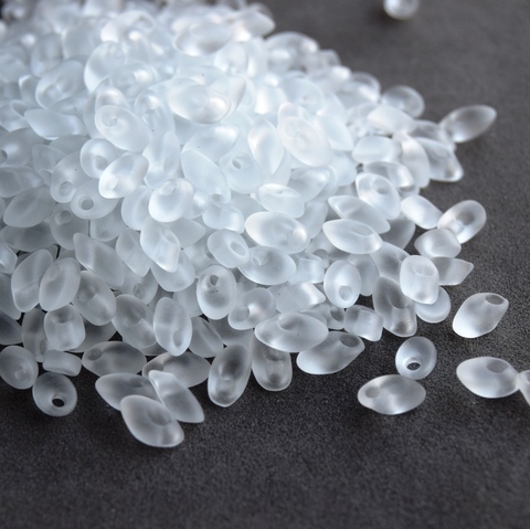 LMA-0131F Бисер-лепестки Миюки/Miyuki long Magatama Matte Transparent Crystal