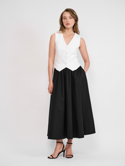 ЮБКА МИДИ С ШИРОКИМ НИЗОМ