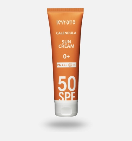 СОЛНЦЕЗАЩИТНЫЙ КРЕМ ДЛЯ ЛИЦА И ТЕЛА 50SPF LEVRANA calendula 50spf 0+