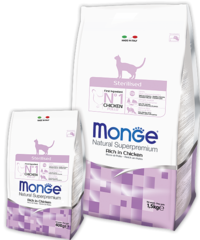 Monge Cat Natural Superpremium Sterilized (10 кг) для стерилизованных кошек с курицей