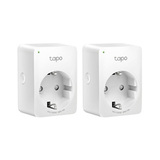 TP-Link Tapo P100 (2-pack) Умная мини Wi-Fi розетка, 220–240 В, максимальная нагрузка 10 А, 50/60 Гц, Wi-Fi 2,4 ГГц