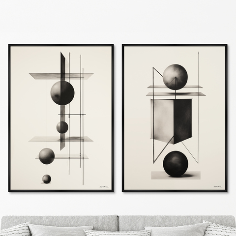 ArtNoMore - Набор из 2-х репродукций картин на холсте Life of the mechanisms, 2024г.