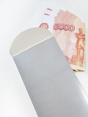 Конверт, Девочка с собачкой, Счастливого дня рождения, 16,5*8 см