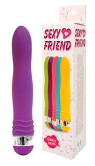 Фиолетовый эргономичный вибратор Sexy Friend - 17,5 см. - 