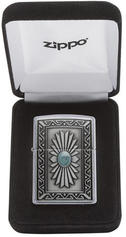 Зажигалка Zippo Classic с покрытием Satin Chrome, латунь/сталь, серебристая, матовая, 36x12x56 мм
