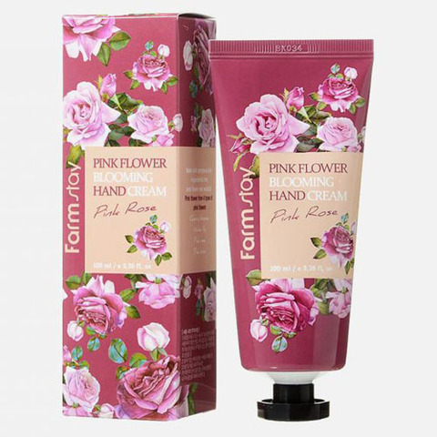 Farmstay Pink Flower Blooming Hand Cream Pink Rose - Крем для рук с розой