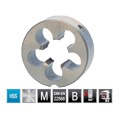 Плашка М12х1,75 DINEN22568 (LH-Левая) HSS 6g 38х14мм Ruko 237120LI