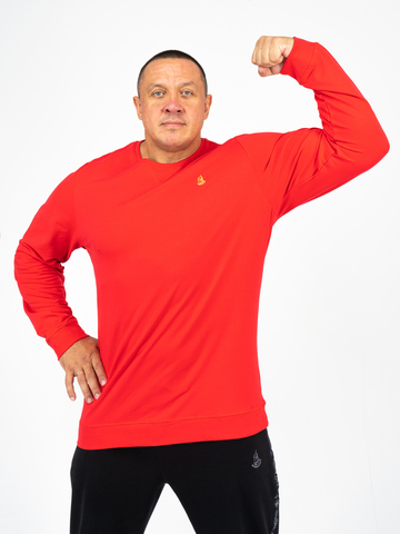 Джемпер красного цвета с круглым вырезом (XS/44, S/46, 3XL/56, 4XL/58) – Распродажа