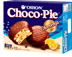 Печенье Orion Choco-pie Chocochip с апельсином и шоколадом 12 шт 360г