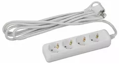 Удлинитель ЭРА UX-4e-3m с заземл.  4гн 3м, 3*0,75мм2