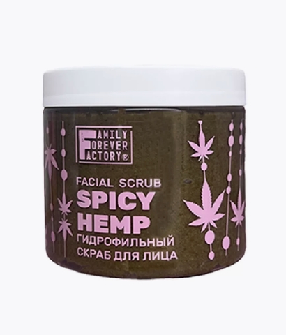 Organic Boom Скраб для лица Гидрофильный Конопляный-пряный 200мл