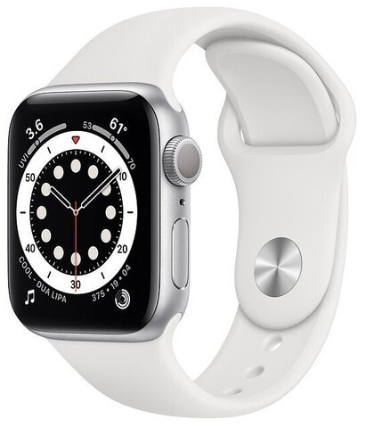 Часы Apple Watch Series 6 GPS 40mm Aluminum Case with Sport Band White (белый)