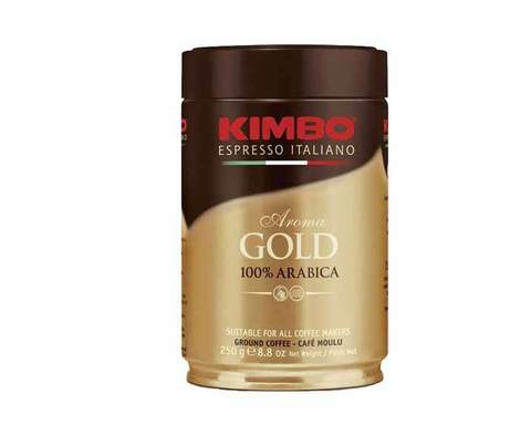 Кофе молотый Kimbo Gold Arabica, 250 г в жестяной банке