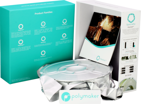 Пластик для 3D-принтера PolyMaker PolyCast, 1.75 мм, 0,75 кг, Натуральный