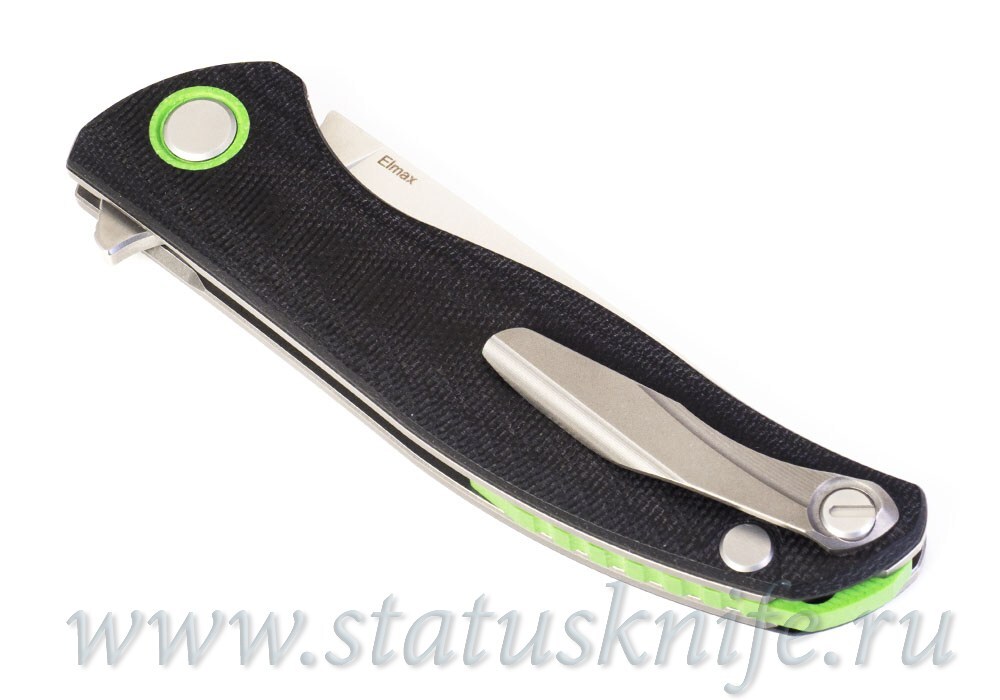 Нож Широгоров F3 Elmax Black Canvas Micarta Green SRBS