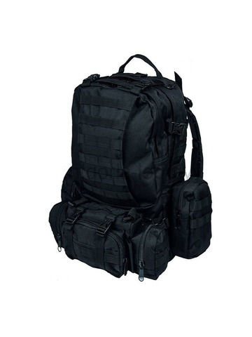 Рюкзак тактический с подсумками 35-50л (черный)