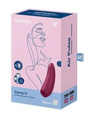 Бордовый вакуум-волновой стимулятор Satisfyer Curvy 1+ - 