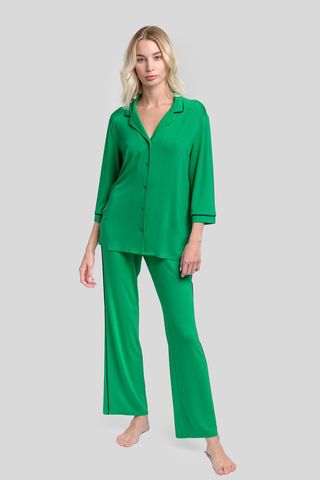 Пижама с брюками зелёный (51922L) Laete